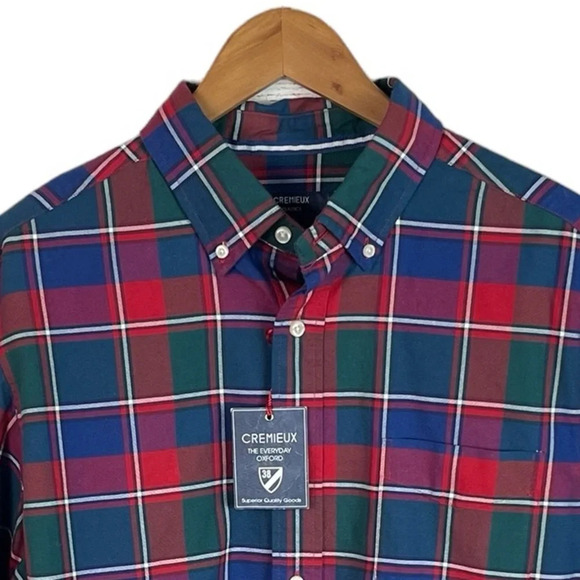 BF1485 NWT Mens Daniel Cremieux The Everyday Oxford Plaid Button Down Shirt L - Picture 3 of 5